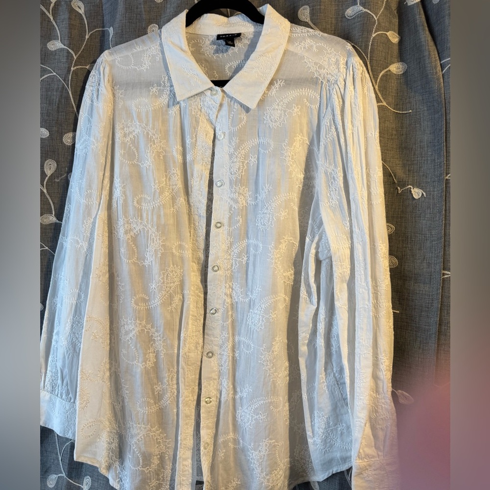 Torrid White Button Down Shirt